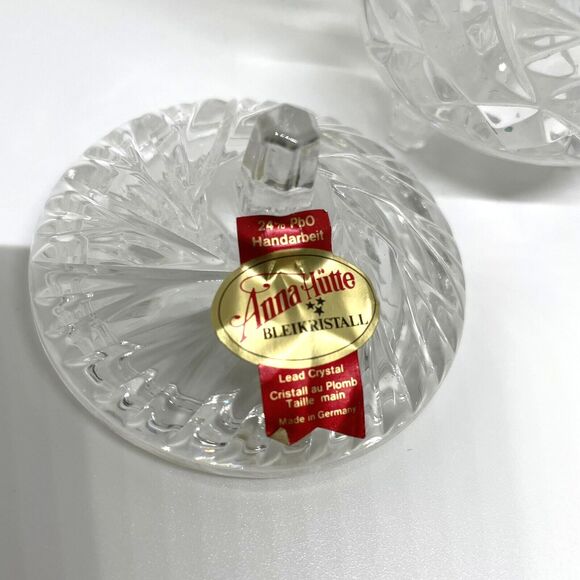 New Anna Hutte Bleikristall 24%‎ Lead Crystal Sugar / Candy Dish w/Lid - Picture 4 of 5